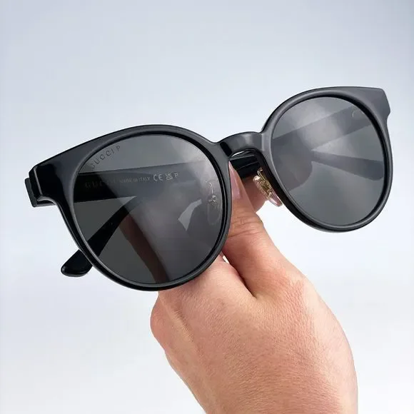?Gucci GG1339SK 002 Sunglasses Black Grey Polarized Oval Women display picture 1